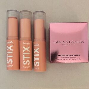 Colourpop Cream Blush Stix Trio & Highlighter Compact